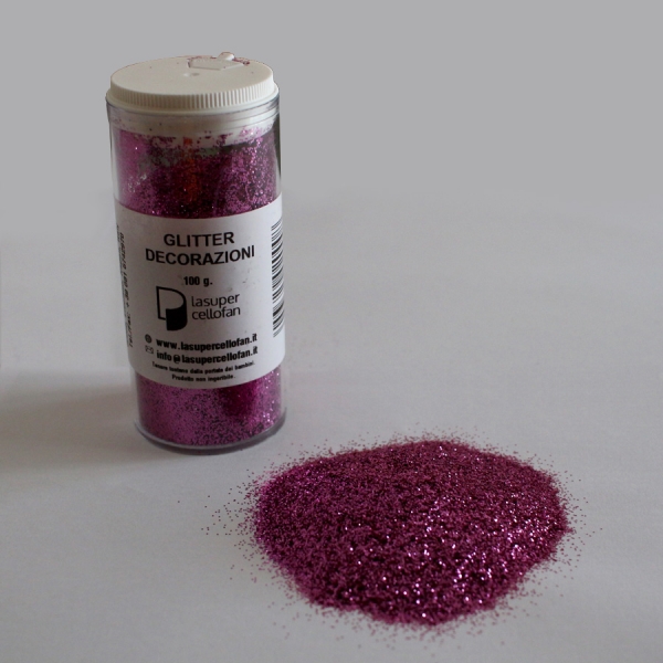 Glitter in poliestere Fucsia - Decorazioni - Cosmetici - Vernici