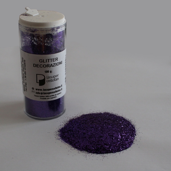 Glitter in poliestere Viola - Brillantini - Decorazioni - Cosmetica - Vernici